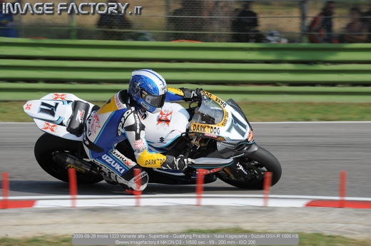 2009-09-26 Imola 1323 Variante alta - Superbike - Qualifyng Practice - Yukio Kagayama - Suzuki GSX-R 1000 K9